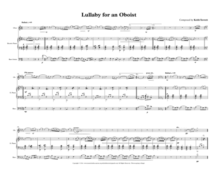 Lullaby For Solo Oboe Piano Double Bass Page 2