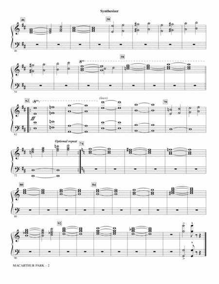 Macarthur Park Arr Mark Brymer Synthesizer Page 2