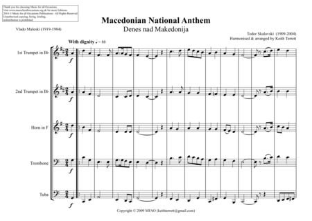 Macedonian National Anthem For Brass Quintet Page 2