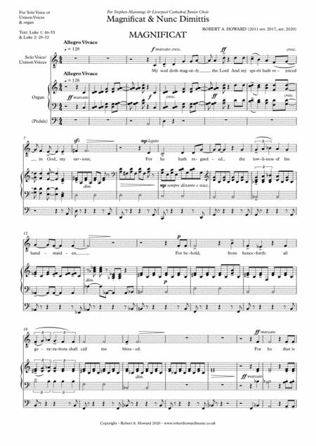 Magnificat Nunc Dimittis Solo Unison Version Page 2