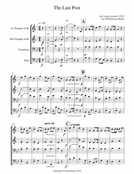 Main Theme From The Last Of The Mohicans For Clarinet Quartet Page 2