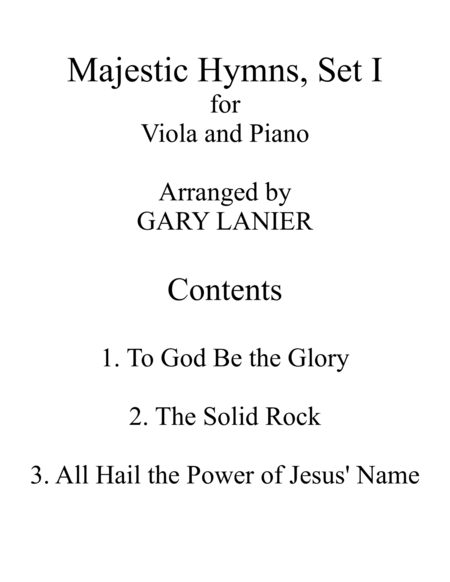 Majestic Hymns Set I Duets For Viola Piano Page 2