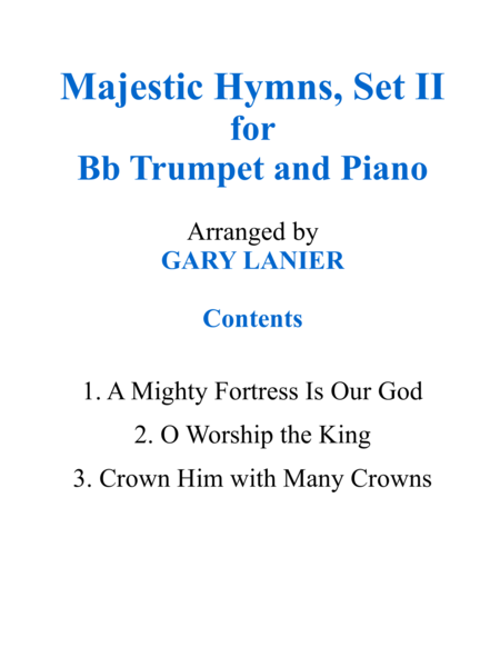 Majestic Hymns Set Ii Duets For Bb Trumpet Piano Page 2