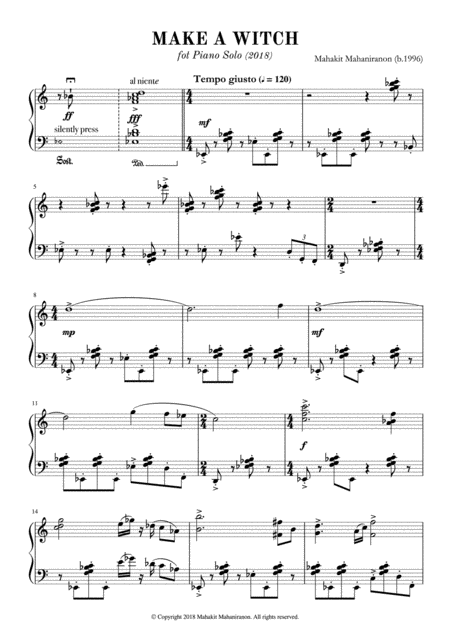 Make A Witch For Piano Solo Digital Download Page 2