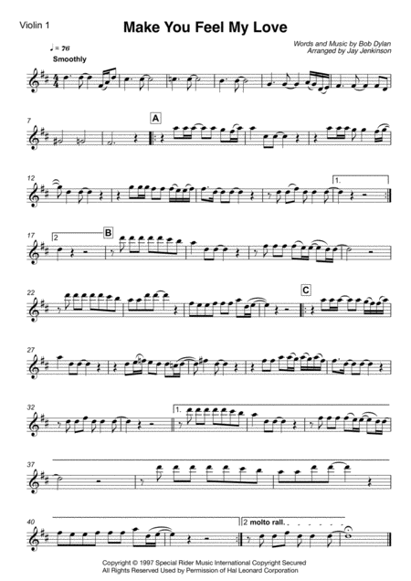 Make You Feel My Love For String Quartet Page 2