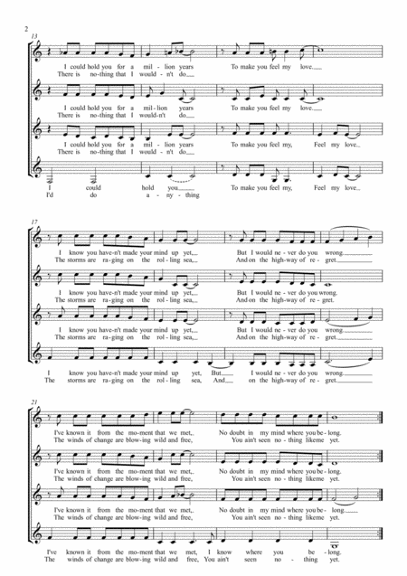 Make You Feel My Love Ssaa A Capella Page 2