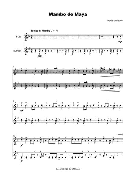 Mambo De Maya For Flute And Trumpet Duet Page 2