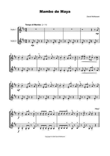 Mambo De Maya For Violin Duet Page 2