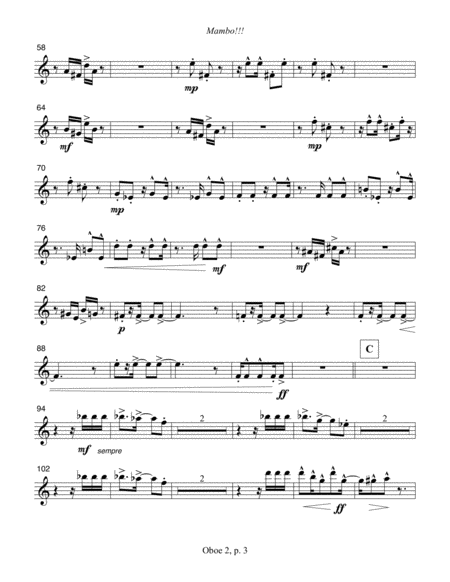 Mambo Oboe 2 Part Page 2