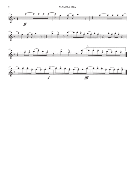 Mamma Mia Woodwind Quintet Page 2