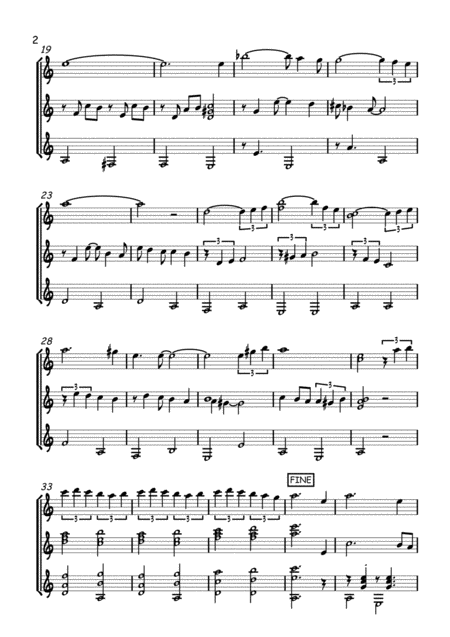 Manha Do Carnaval Guitar Trio Score Parts Page 2