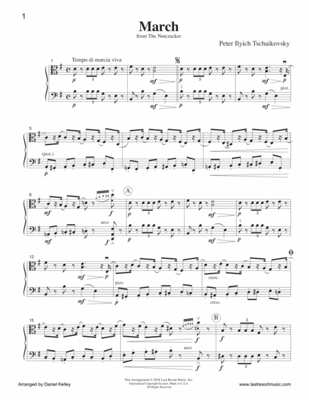 March From The Nutcracker Duet For Viola Cello Or Bassoon Music For Two Page 2