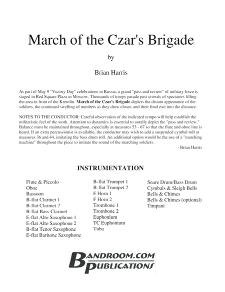 March Of The Czars Brigade Concert Band Score Parts And License To Copy Medium Easy Page 2