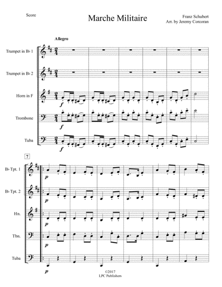 Marche Militaire For Brass Quintet Page 2