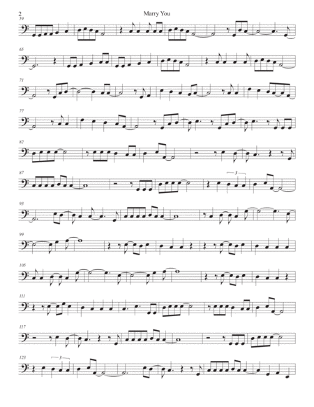 Marry You Easy Key Of C Trombone Page 2