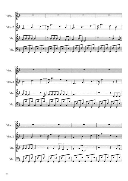 Marry You String Quartet Score Page 2