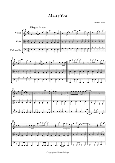 Marry You String Trio Violin Viola Cello Page 2
