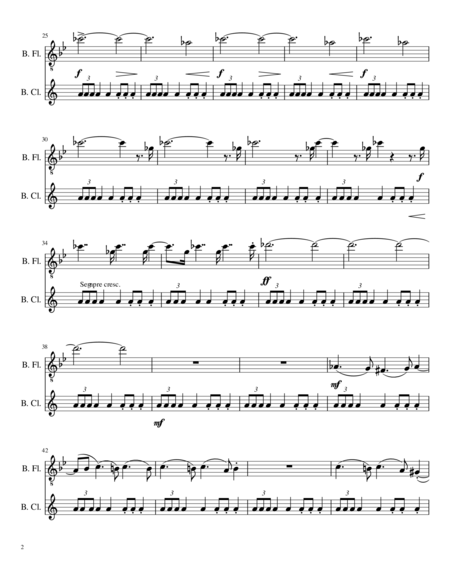 Mars The Bringer Of War For Bass Flute And Bass Clarinet Page 2