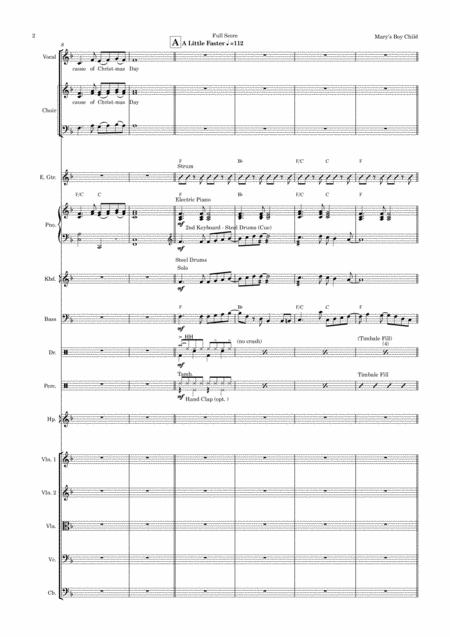 Mary Boy Child Boney M Vocal With Choir Strings And Rhythm Section Key Of F Page 2