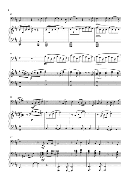 Mary Did You Know For Cello And Piano Page 2