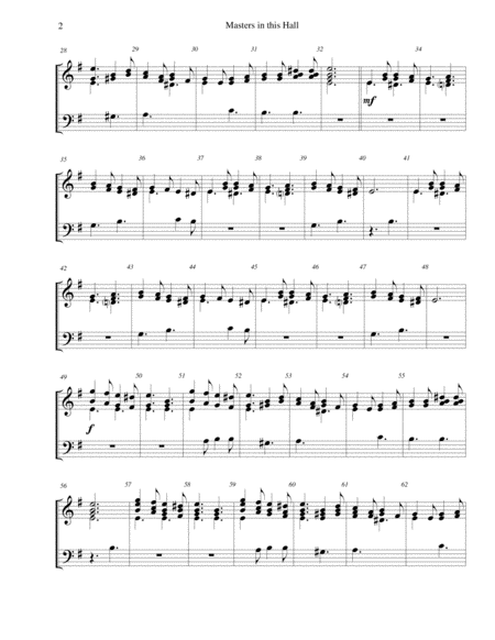 Masters In This Hall For 2 Octave Handbell Choir Page 2