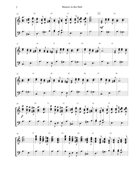 Masters In This Hall For 3 Octave Handbell Choir Page 2