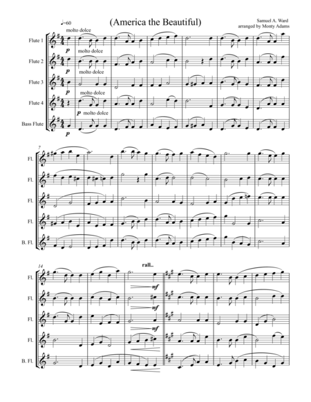 Materna America The Beautiful For Flute Choir Page 2