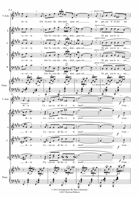 Mattinata Arranged For Tenor Solo Satb Chorus Page 2