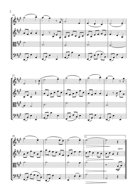 May It Be String Quartet Score And Parts Page 2