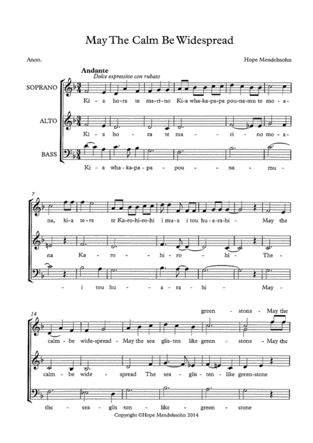 May The Calm Be Widespread Fors A B Choir Page 2