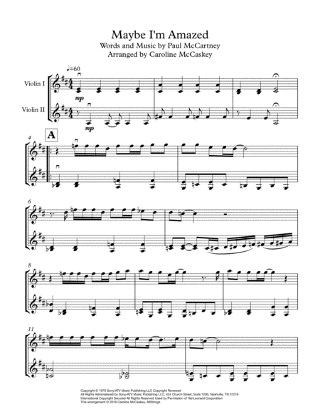 Maybe I M Amazed Violin Duet Page 2