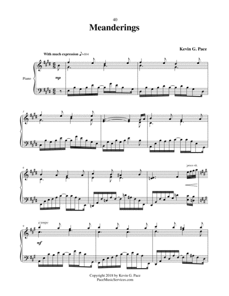 Meanderings Original Piano Solo Page 2