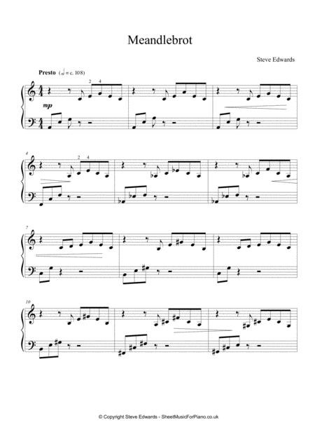 Meandlebrot Piano Solo Page 2