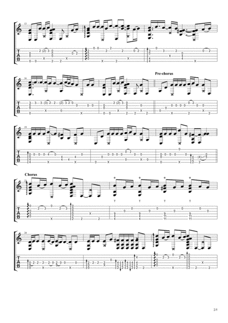 Memories Fingerstyle Guitar Page 2