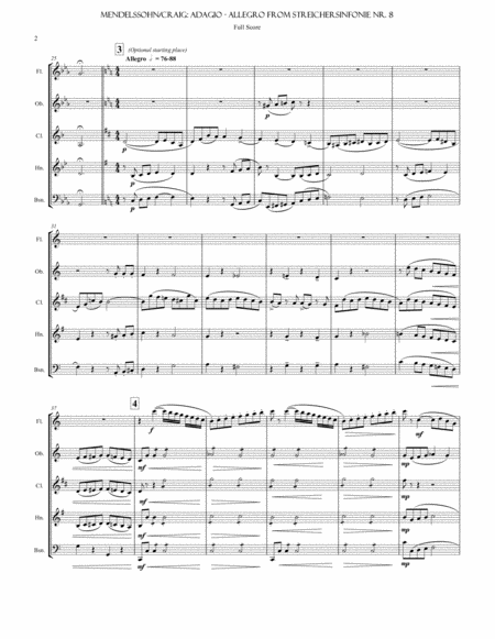 Mendelssohn Mvmt I From String Symphony No 8 Adagio Allegro Page 2