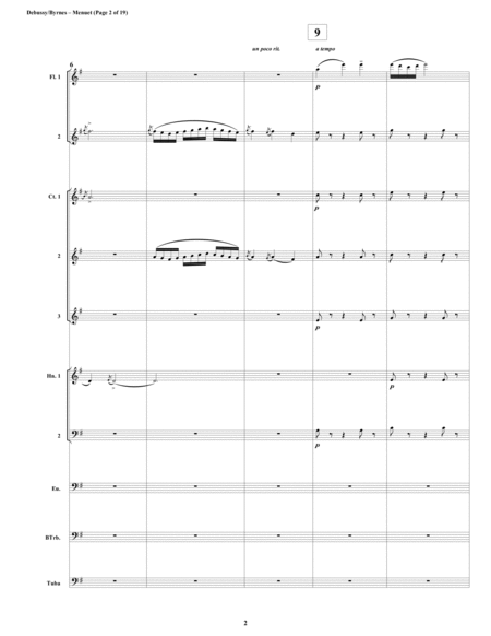Menuet Mvt 3 From Debussys Petite Suite For Brass Octet 2 Flutes Page 2