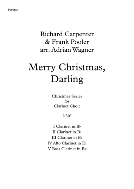 Merry Christmas Darling Richard Carpenter Clarinet Choir Arr Adrian Wagner Page 2