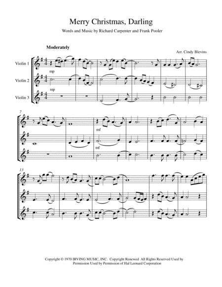 Merry Christmas Darling Violin Trio Page 2