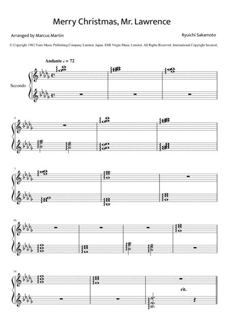 Merry Christmas Mr Lawrence Arranged For Piano Duet Page 2