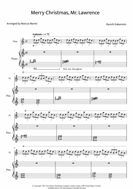 Merry Christmas Mr Lawrence For Flute And Piano Page 2
