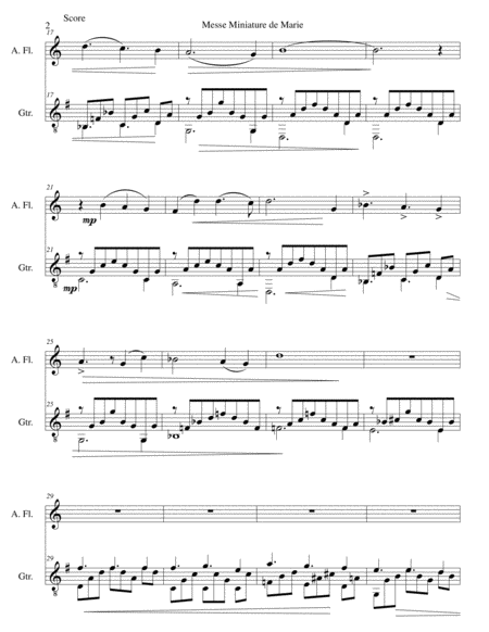 Messe Miniature De Marie For Alto Flute And Guitar Page 2