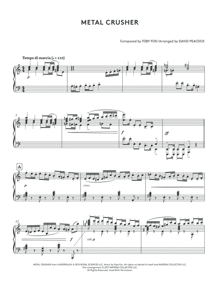 Metal Crusher Undertale Piano Collections 2 Page 2