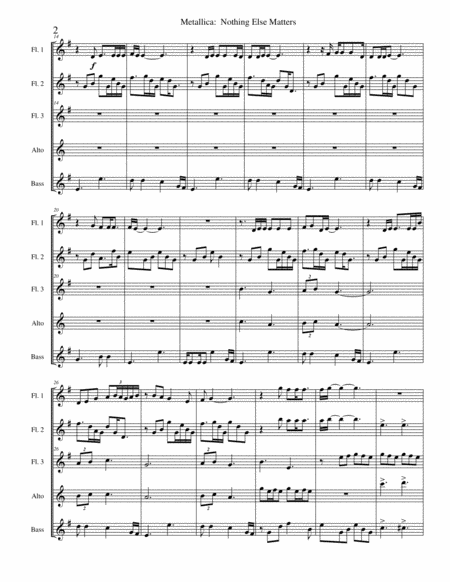 Metallica Nothing Else Matters Flute Choir Page 2