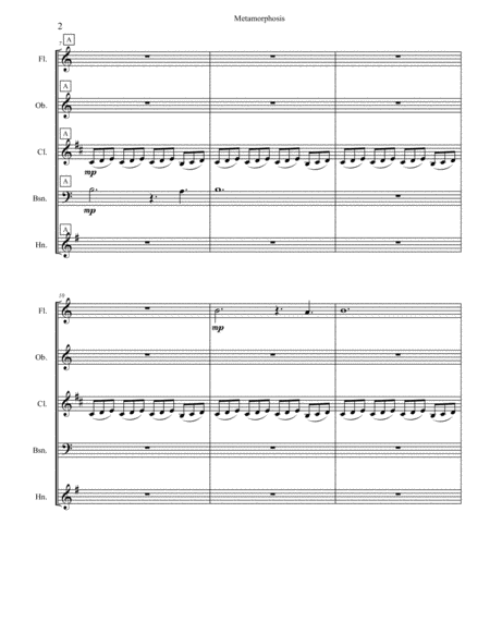 Metamorphosis Woodwind Quintet Page 2