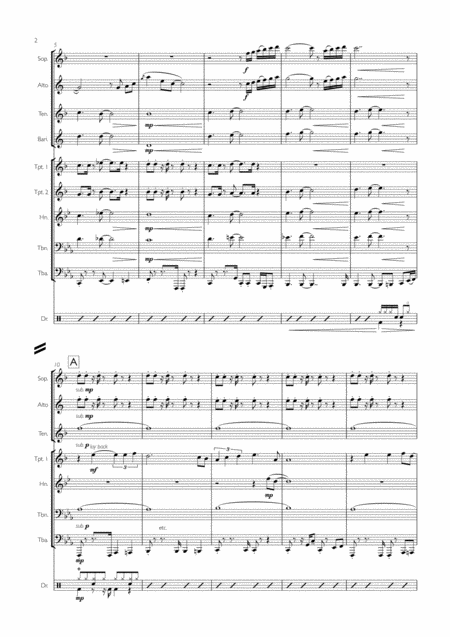 Michael Jackson Rock With You For Brass Quintet Sax Quartet Drums Page 2