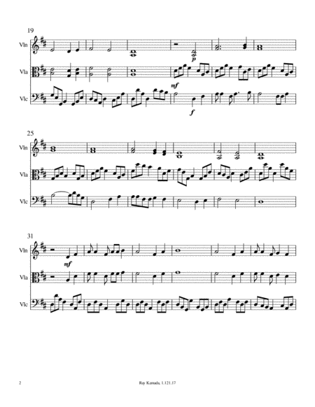 Michael Row The Boat Ashore For Violin Viola Cello Trio Page 2