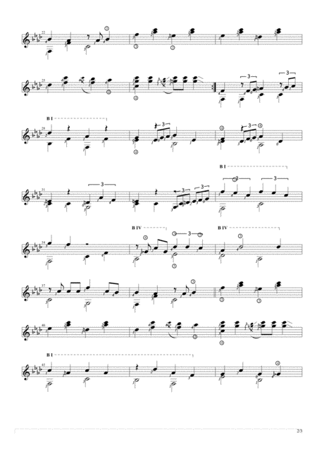 Michelle Solo Guitar Score Page 2