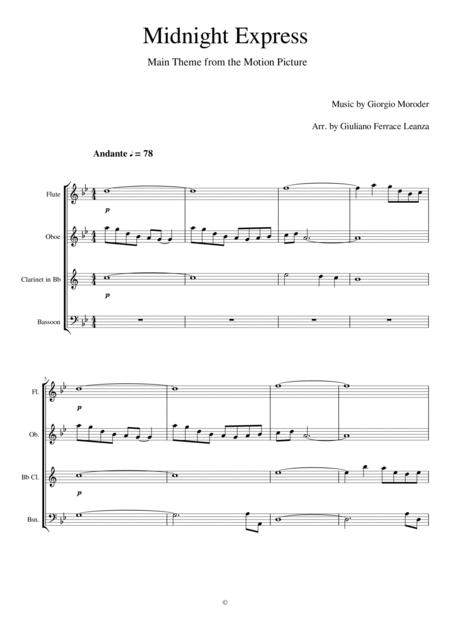 Midnight Express Theme For Woodwind Quartet Page 2