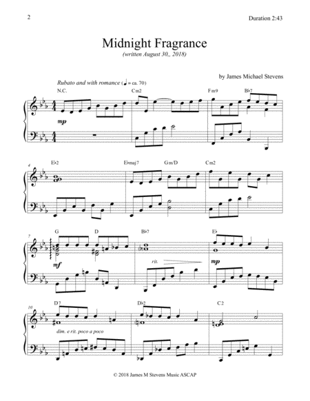 Midnight Fragrance Romantic Piano Page 2