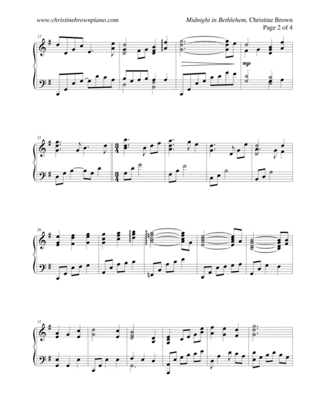 Midnight In Bethlehem 2018 Holiday Contest Entry Solo Piano Medley Page 2